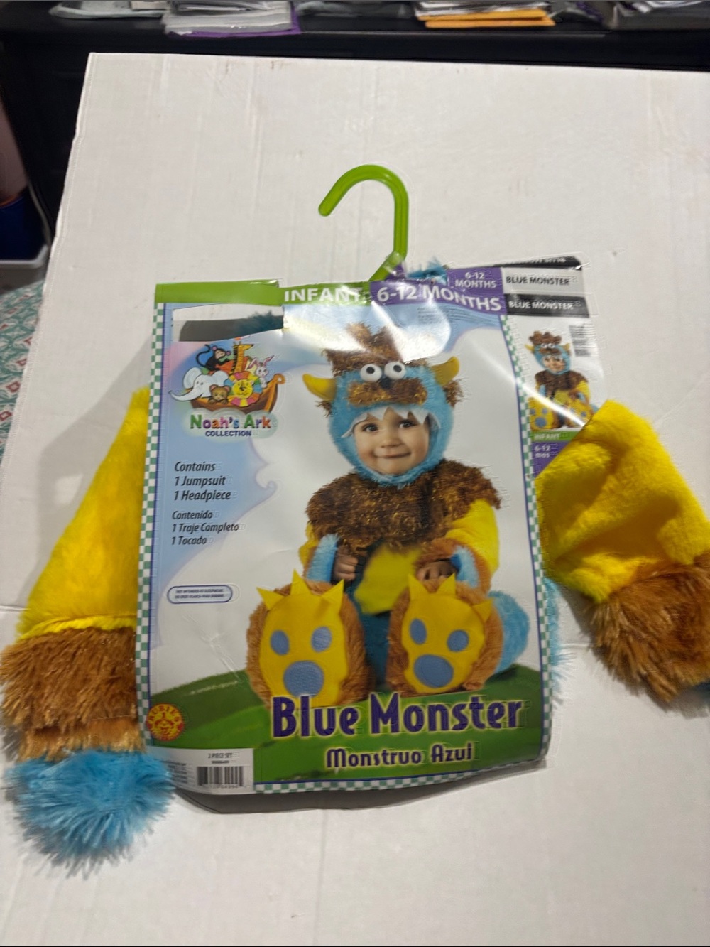 Noah's Ark Blue Monster Infant Costume - Yellow & Blue 6 to 12 months infants